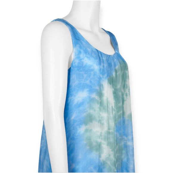 CARRÈ NOIR Scoop Neck Sleeveless Multi Print Shift Dress - Picture 4 of 6